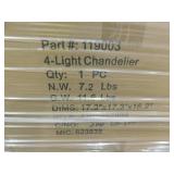 Pallet of 18--Seasons 4 Light Chandeliers