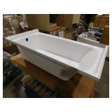 60 in. x 30 in. Soaking Bathtub with Right Drain in White