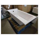 60 in. x 30 in. Soaking Bathtub with Right Drain in White