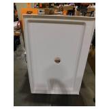 Delta Classic 500 48 in. L x 34 in. W Alcove Shower Pan Base with Center Drain in High Gloss White