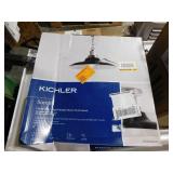 KICHLER Sarek 1-Light Convertible Pendant/Semi Flush in Black