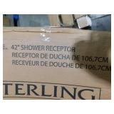 Ensemble™ 42" x 34" Vikrell® shower base, center drain