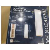 Hampton Bay Avondale 18 in. W x 24 in. D x 84 in. H Ready to Assemble Plywood Shaker Pantry Kitchen Cabinet in Alpine White