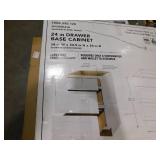 Hampton Bay Avondale 24 in. W x 24 in. D x 34.5 in. H Ready to Assemble Plywood Shaker Drawer Base Kitchen Cabinet in Alpine White