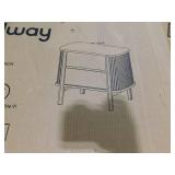 MODWAY Cadence Walnut 2-Drawer Nightstand