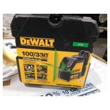 DEWALT 100 ft. Green Self-Leveling Cross Line Laser Level with (3) AA Batteries & Case