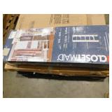 ClosetMaid Style+ 84 in. W - 120 in. W White Tower Wall Mount 6-Shelf Wood Closet System