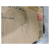 Baxton Studio (Brand Rating: 3.8/5) Delilah Sand and Dark Brown Fabric Dining Chair (Set of 2)