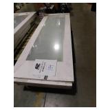 lot of 7---28 in x 80 in No Panel Full Light Solid Core Primed MDF Interior Door Slab with Sandblasted Privacy Glass