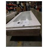 lot of 7---28 in x 80 in No Panel Full Light Solid Core Primed MDF Interior Door Slab with Sandblasted Privacy Glass
