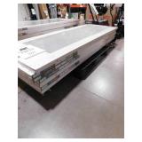 lot of 7---28 in x 80 in No Panel Full Light Solid Core Primed MDF Interior Door Slab with Sandblasted Privacy Glass