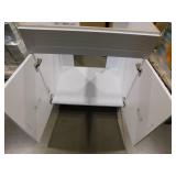 Hampton Bay Designer Series Melvern Assembled 30x34.5x23.75 in. Sink Base Kitchen Cabinet in White