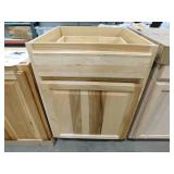 Hampton Bay Hampton 27 in. W x 12 in. D x 30 in. H Assembled Wall Kitchen Cabinet in Natural Hickory and 24 in bottom cabinet