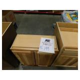 Hampton Bay Hampton 27 in. W x 12 in. D x 30 in. H Assembled Wall Kitchen Cabinet in Natural Hickory and 24 in bottom cabinet