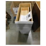 Hampton Bay Shaker 15 in. W x 24 in. D x 34.5 in. H Assembled Base Kitchen Cabinet in Dove Gray with Ball-Bearing Drawer Glides
