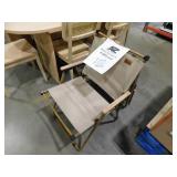 Outsunny*** Set of 2*** Camping Chair, Lightweight Folding Chair, Portable Armchairs, Perfect for Festivals, Fishing, Beach, Khaki