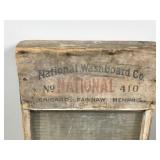 Antique National Washboard Company No. 410 Ribbed Glass Washboard-Rustic - Chicago Saginaw Memphis Antique National Washboard Company No. 410 Ribbed Glass Washboard-Rustic - Chicago Saginaw Memphis