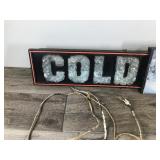 Vintage Miller Brewing Company Cold Beer Indoor Sign Vintage Miller Brewing Company Cold Beer Indoor Sign