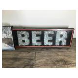 Vintage Miller Brewing Company Cold Beer Indoor Sign Vintage Miller Brewing Company Cold Beer Indoor Sign