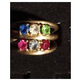 10k ring with stones and a black hills gold bracelet 10k ring with stones and a black hills gold bracelet