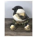Big Sky Carvers Fat Chickadee Cookie Jar With Matching Salt and Pepper Shakers Big Sky Carvers Fat Chickadee Cookie Jar With Matching Salt and Pepper Shakers