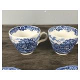 2 Sets of Vtg Olde Staffordshire “English Village” by Salem China Co. Tea Cup & SaucerVtg 2 Sets of Vtg Olde Staffordshire “English Village” by Salem China Co. Tea Cup & SaucerVtg