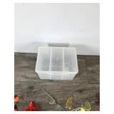 Plastic Plano Tackle Box with 8 Fishing Spinner Baits Plastic Plano Tackle Box with 8 Fishing Spinner Baits