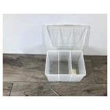 Plastic Plano Tackle Box with 8 Fishing Spinner Baits Plastic Plano Tackle Box with 8 Fishing Spinner Baits