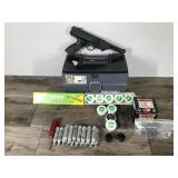 Daisy BB Hand Gun Model 188, Air Rifle Lead Pellets, Weaver Scope Mounts, Bag of BB’s, CO2 Cartridges, Field Locker Shooters Case and More Daisy BB Hand Gun Model 188, Air Rifle Lead Pellets, Weaver Scope Mounts, Bag of BB’s, CO2 Cartridges, Field Locker Shooters Case and More