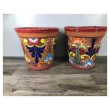 Large Mexican Pottery Planters Large Mexican Pottery Planters
