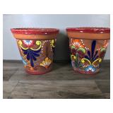 Large Mexican Pottery Planters Large Mexican Pottery Planters