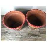 Large Mexican Pottery Planters Large Mexican Pottery Planters