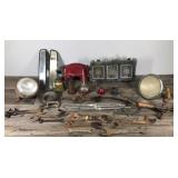 Vintage Wrenches, Ford Gauge Dash, Headlights, Thumb Press Oilers and More Vintage Wrenches, Ford Gauge Dash, Headlights, Thumb Press Oilers and More