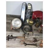 Vintage Wrenches, Ford Gauge Dash, Headlights, Thumb Press Oilers and More Vintage Wrenches, Ford Gauge Dash, Headlights, Thumb Press Oilers and More