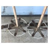 Lot of 3 Vintage Ski Poles and 2 Wooden Ski’s Lot of 3 Vintage Ski Poles and 2 Wooden Ski’s