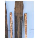 Lot of 3 Vintage Ski Poles and 2 Wooden Ski’s Lot of 3 Vintage Ski Poles and 2 Wooden Ski’s