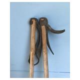 Lot of 3 Vintage Ski Poles and 2 Wooden Ski’s Lot of 3 Vintage Ski Poles and 2 Wooden Ski’s