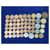 Lot of 56 Foreign Coins - See description for more info Lot of 56 Foreign Coins - See description for more info