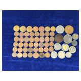 Lot of 58 Foreign Coins - See description below for more info Lot of 58 Foreign Coins - See description below for more info