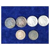 4 Buffalo Head Nickels and 2 Indian Head Pennies - See description below for more info 4 Buffalo Head Nickels and 2 Indian Head Pennies - See description below for more info