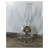 Antique Oil Lamp Ribbed Glass Finger Lamp with 2 Extra Globes - SCOVILL MFG Co. Antique Oil Lamp Ribbed Glass Finger Lamp with 2 Extra Globes - SCOVILL MFG Co.