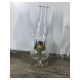 Antique Oil Lamp Ribbed Glass Finger Lamp with 2 Extra Globes - SCOVILL MFG Co. Antique Oil Lamp Ribbed Glass Finger Lamp with 2 Extra Globes - SCOVILL MFG Co.