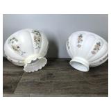 2 Vintage Glass Lamp Shades 2 Vintage Glass Lamp Shades