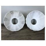 2 Vintage Glass Lamp Shades 2 Vintage Glass Lamp Shades