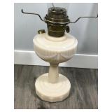 1940s Aladdin Pink Alacite Lincoln Tall Drape Kerosine Oil Lamp Model B w Spider and Globe 1940s Aladdin Pink Alacite Lincoln Tall Drape Kerosine Oil Lamp Model B w Spider and Globe