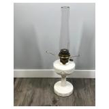 1940s Aladdin White Alacite Lincoln Tall Drape Kerosine Oil Lamp Model B w Spider and Globe 1940s Aladdin White Alacite Lincoln Tall Drape Kerosine Oil Lamp Model B w Spider and Globe