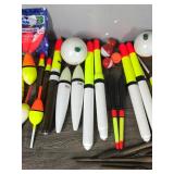 Large Lot of Fishing Bobbers and More Large Lot of Fishing Bobbers and More