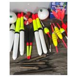 Large Lot of Fishing Bobbers and More Large Lot of Fishing Bobbers and More