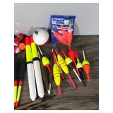 Large Lot of Fishing Bobbers and More Large Lot of Fishing Bobbers and More