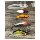 Lot of 10 Collectible Fishing Lures - Heddon - Sounth Bend - Lazy Ike  - see description for more info Lot of 10 Collectible Fishing Lures - Heddon - Sounth Bend - Lazy Ike  - see description for more info